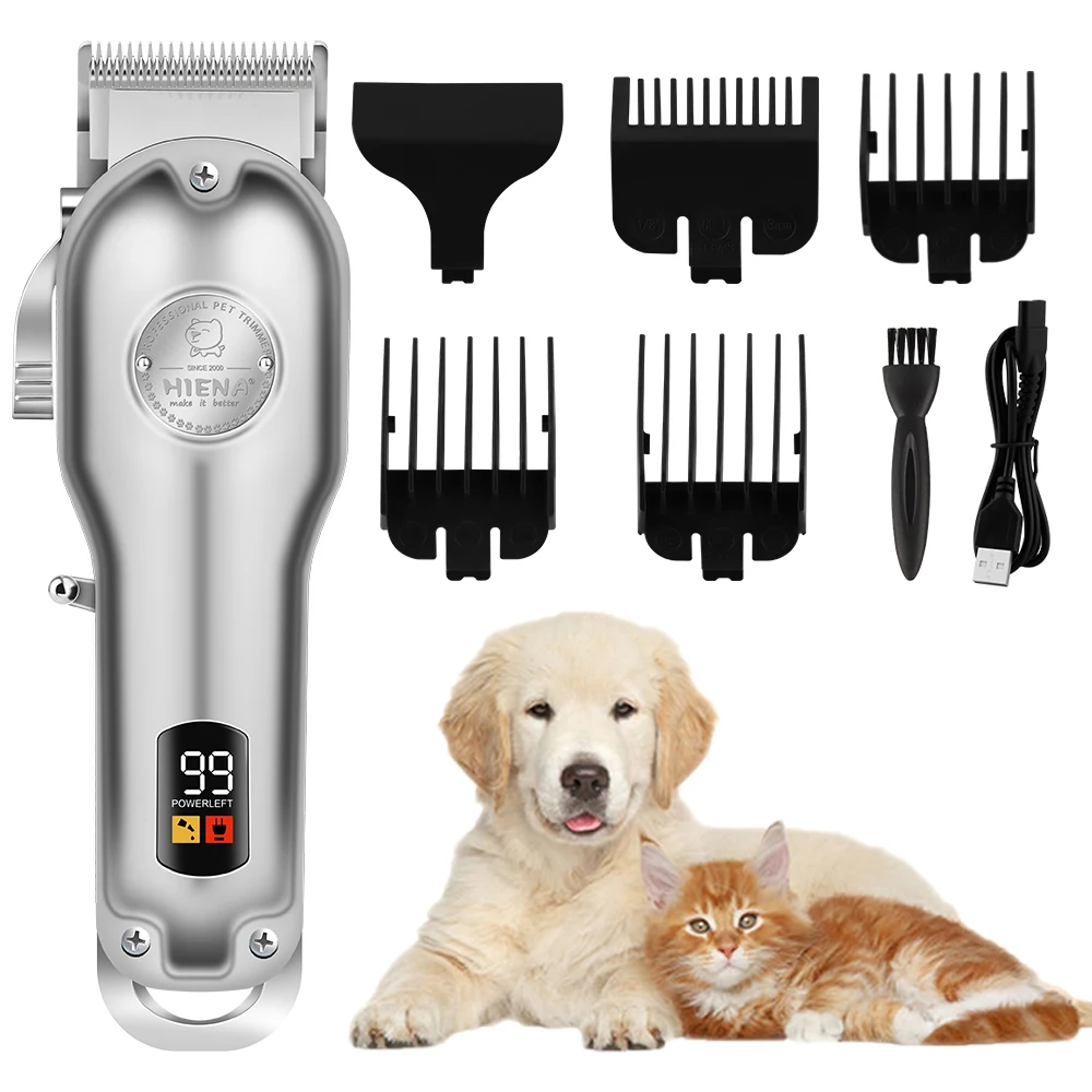 cutting dog hair with clippers