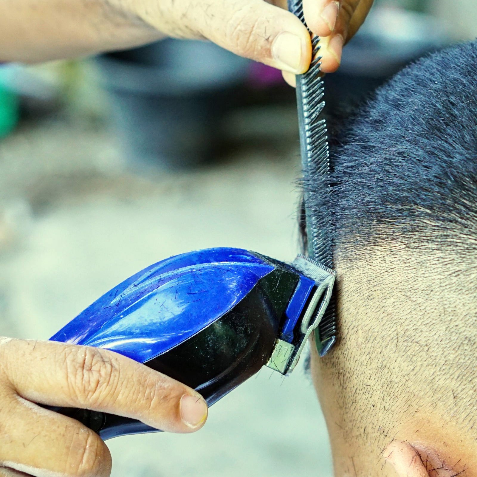 blend hair with clippers