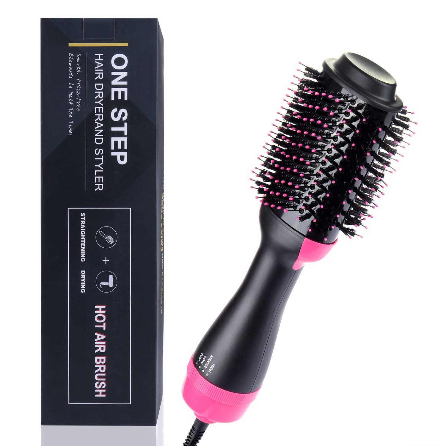 hair dryer brush straightener